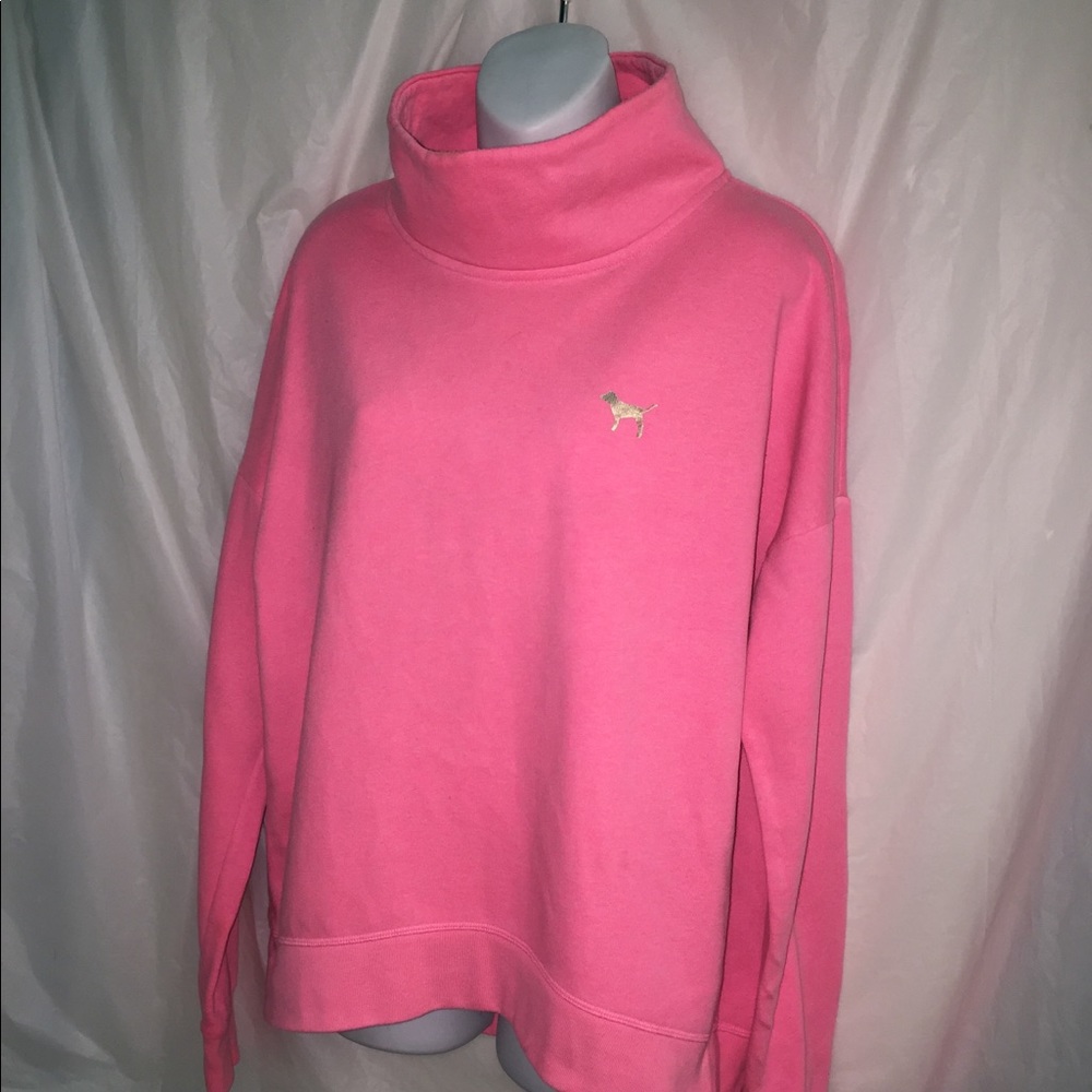 PINK Turtle Neck Hoodie